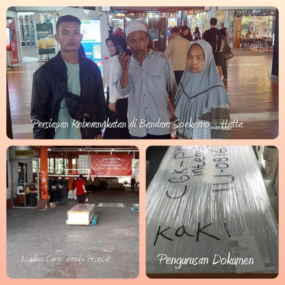 Prosee Pengiriman cargo jenazah dari Bandara Soetta Jakarta menuju Bandara BIM Padang